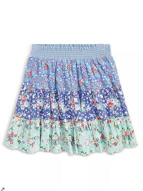Polo by Ralph Lauren Girls Mixed Floral Print Tiered Skirt Size 6X NWT